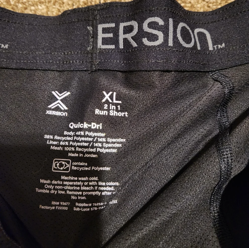 Xersion Men's XL 2 In 1 Run Short - Picture 8 of 12